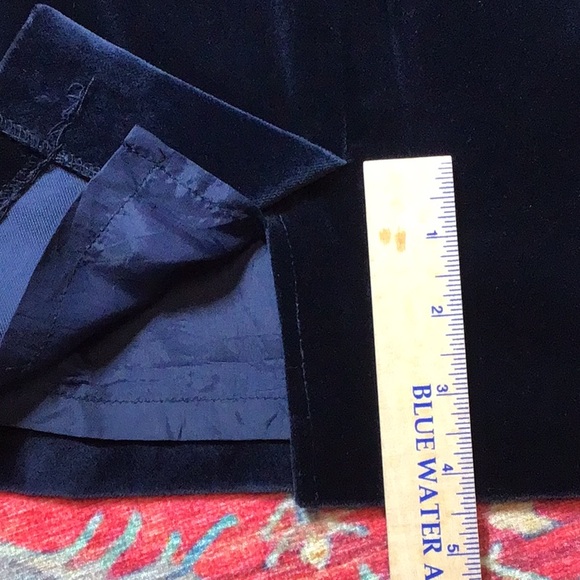 ๐VTG HUGO BUSCATI Midnight Blue Cotton Velvet Lined Back Zip - Picture 7 of 11